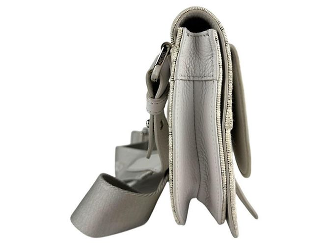 Borsa a Spalla da Uomo Christian Dior Bianco Grigio - vista 2