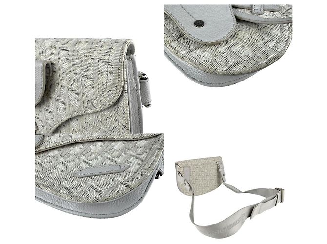 Borsa a Spalla da Uomo Christian Dior Bianco Grigio - vista 4