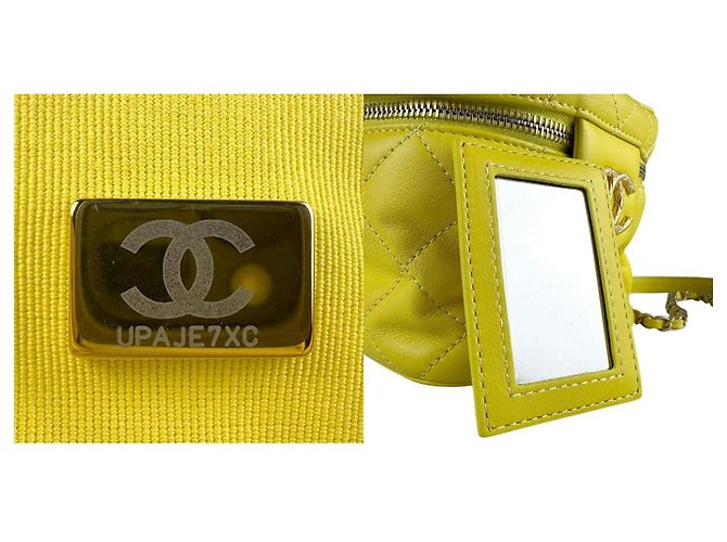 Borsa a spalla in pelle gialla Chanel Giallo - vista 5