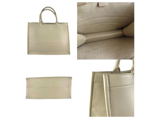 Borsa Tote Medium Christian Dior Beige - vista 3
