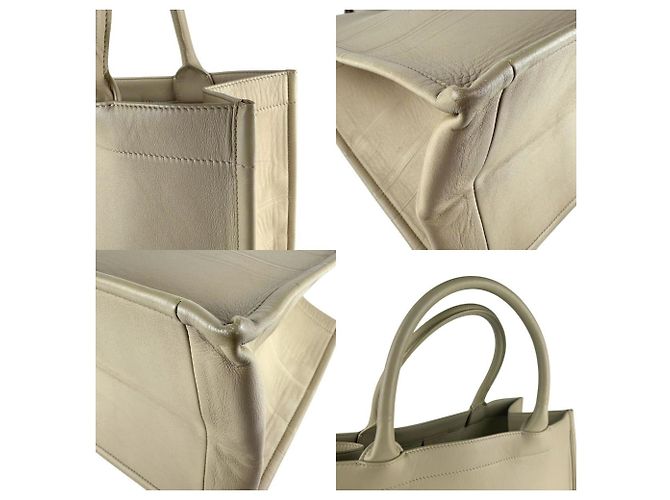 Borsa Tote Medium Christian Dior Beige - vista 4