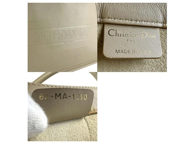 Borsa Tote Medium Christian Dior Beige - vista 5