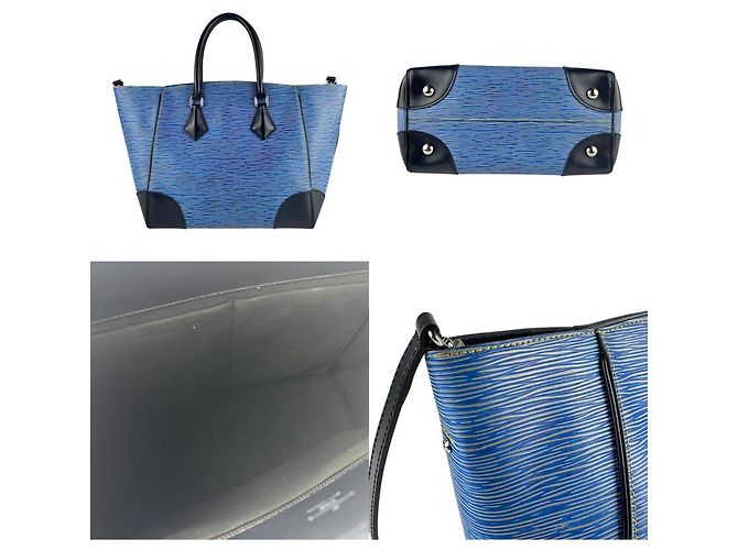 Borsa a spalla Louis Vuitton Phoenix MM Nero Blu - vista 3