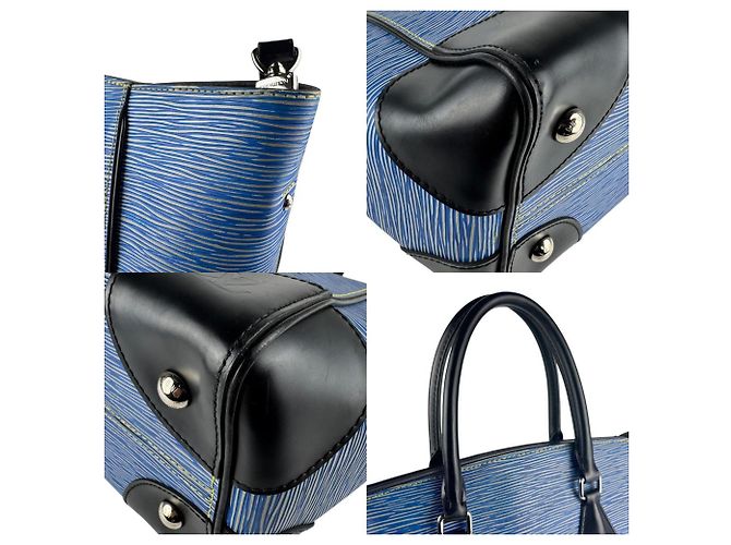 Borsa a spalla Louis Vuitton Phoenix MM Nero Blu - vista 4