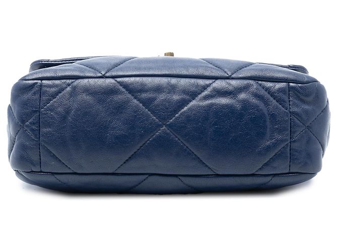 Chanel Azul Médio Couro de Cordeiro 19 Flap Azul escuro - vista 3