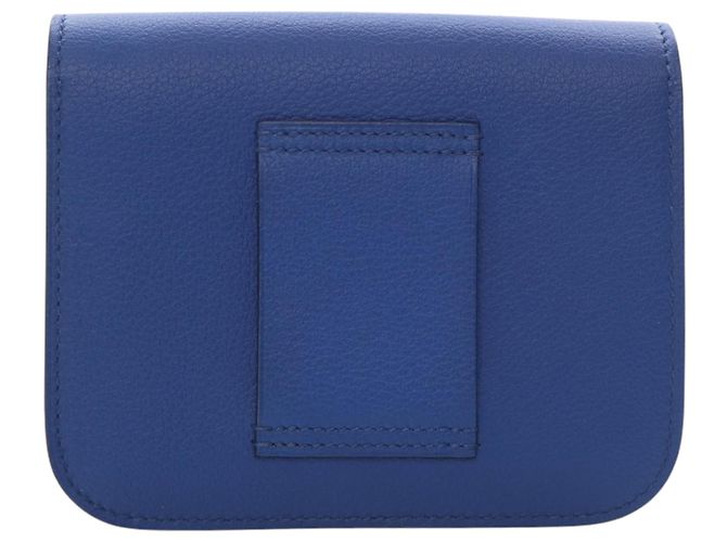 Portafoglio Slim Constance in Evercolor Blu Hermès - vista 4