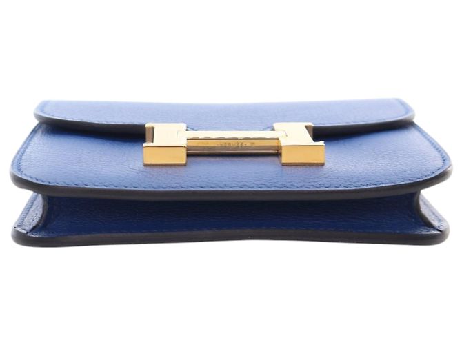 Portafoglio Slim Constance in Evercolor Blu Hermès - vista 5