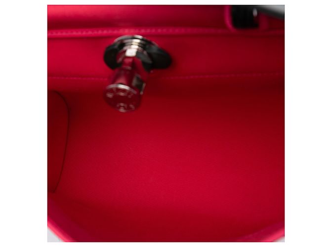 Hermès Borsa Herbag Zip 31 in Tela Rosa - vista 4