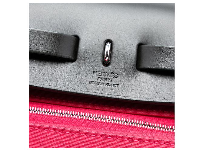 Hermès Borsa Herbag Zip 31 in Tela Rosa - vista 5