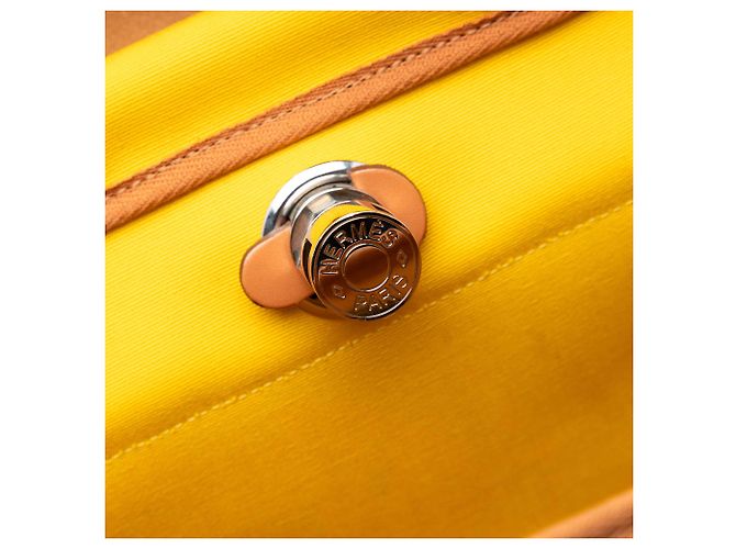 Zaino Zip Retourne Herbag A Dos in Tela Gialla Hermès Giallo - vista 5