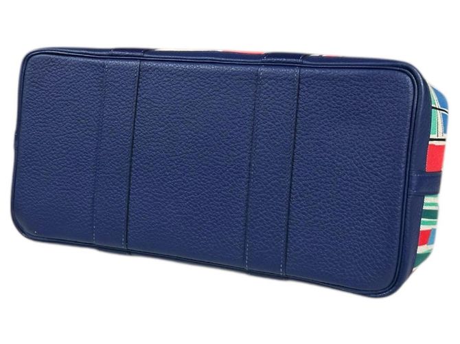 Borsa a Spalla Hermès Garden Party Pocket PM Sea, Surf e Fun Blu Multicolore - vista 5