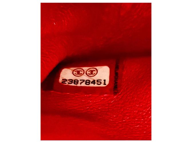 Borsa Chanel Timeless Classic Media Rossa in Pelle 25cm Rosso - vista 3