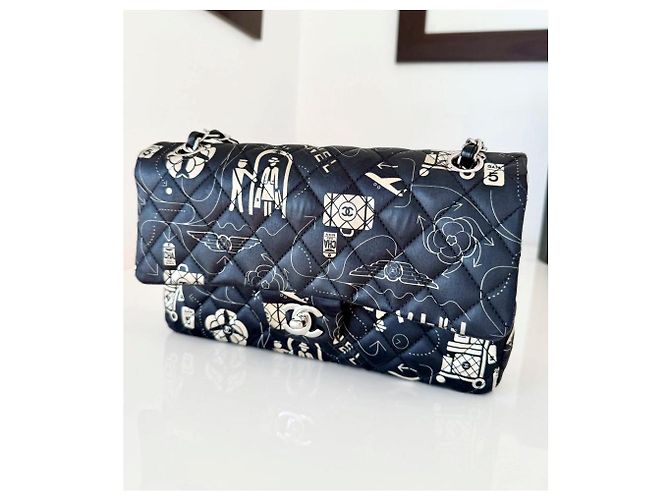 Borsa Chanel Timeless Classic nera in pelle Nero - vista 2