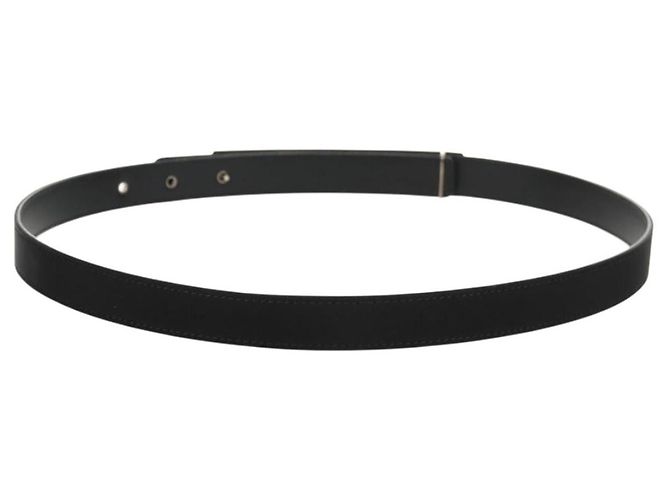 Chanel Logo Belt Leather Thin Black - view 2