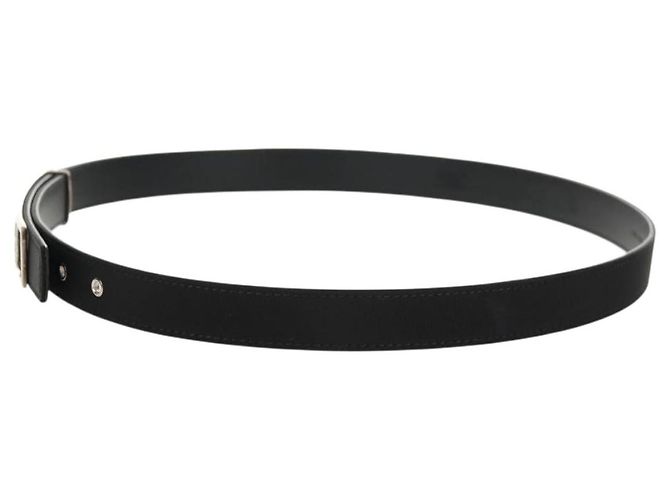 Chanel Logo Belt Leather Thin Black - view 3