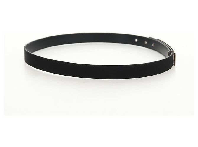 Chanel Logo Belt Leather Thin Black - view 4