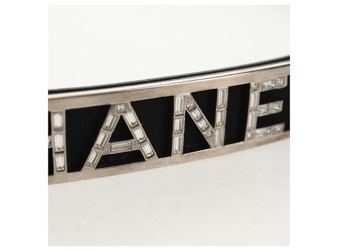 Chanel Logo Belt Leather Thin Black - view 7