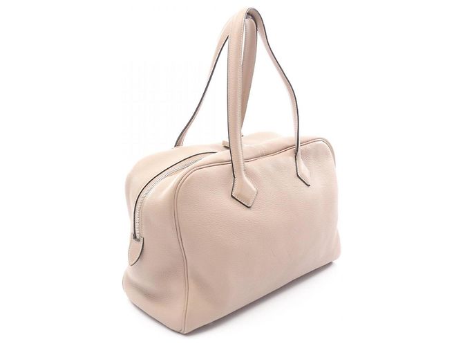 Borsa Hermès Victoria 35 Beige - vista 2