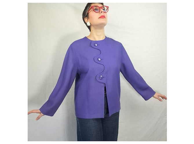 Chaqueta morada estilo Space Age de Pierre Cardin Morado oscuro - vista 6