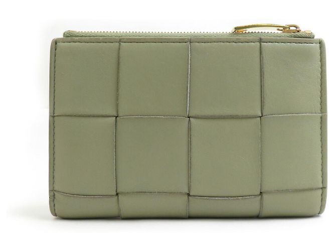 Billetera bi-fold de cuero verde para mujer Bottega Veneta - vista 2