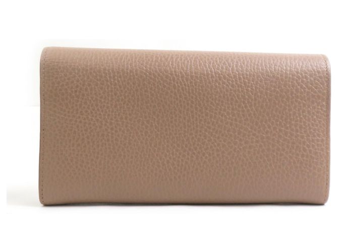 Cartera larga de cuero beige para mujer Gucci - vista 2