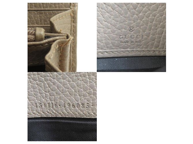 Cartera larga de cuero beige para mujer Gucci - vista 5