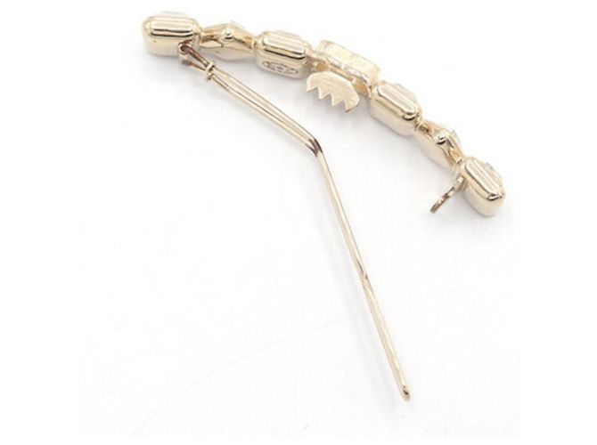 Clip para el cabello de strass dorado Chanel - vista 3