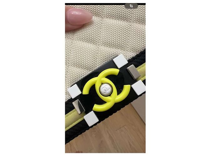 Borsa Chanel Boy in nylon bianco - vista 5