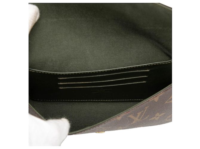 Borsa a Spalla Monogram Multi Pochette Felicie di Louis Vuitton Marrone Verde Cachi - vista 4