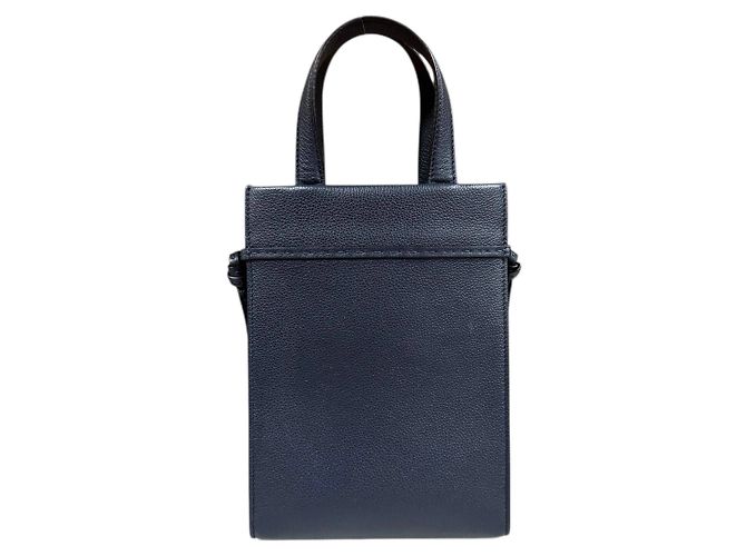 Borsa a Spalla Piccola Fendi Go-To Shopper Blu navy - vista 3