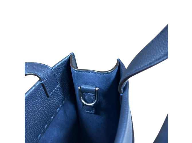 Borsa a Spalla Piccola Fendi Go-To Shopper Blu navy - vista 8