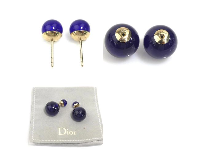 Orecchini Tribal Stud Christian Dior Blu - vista 5