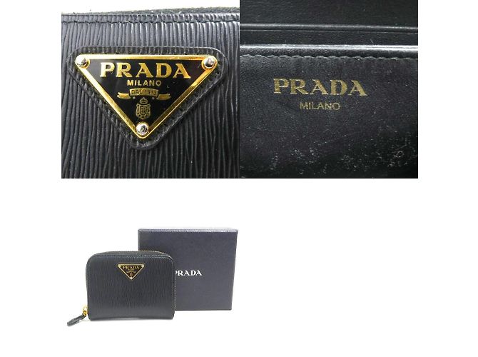 Monedero de cuero negro Prada - vista 5