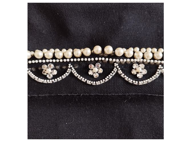 Abito nero Dior, decorato con ricami di perle e strass PAP - Crociera 2008 - vista 10