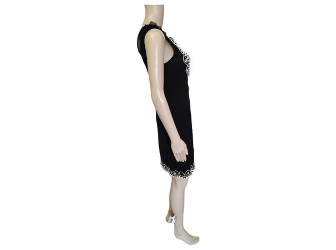 Abito nero Dior, decorato con ricami di perle e strass PAP - Crociera 2008 - vista 5