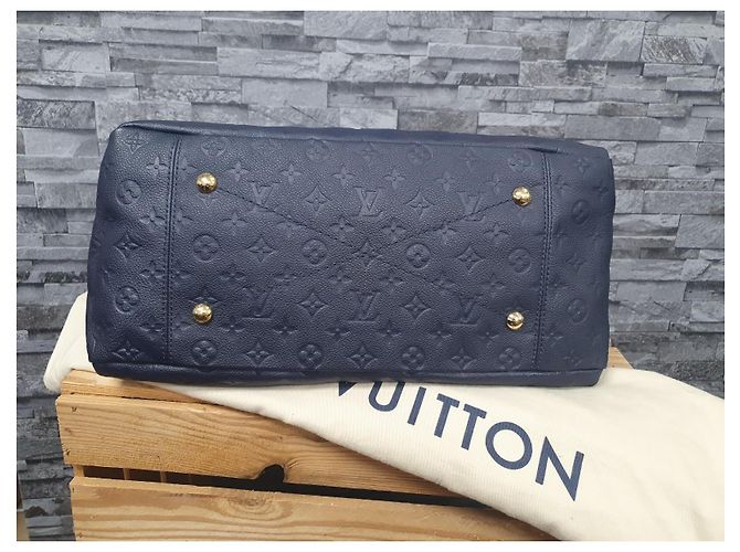 Louis Vuitton Artsy MM Empreinte Leder Marine Rouge FullSet Blau - Ansicht 5