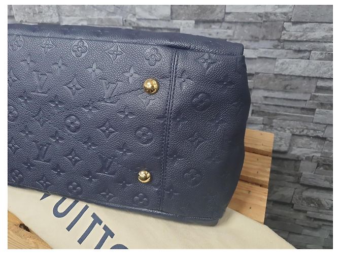 Louis Vuitton Artsy MM Empreinte Leder Marine Rouge FullSet Blau - Ansicht 6
