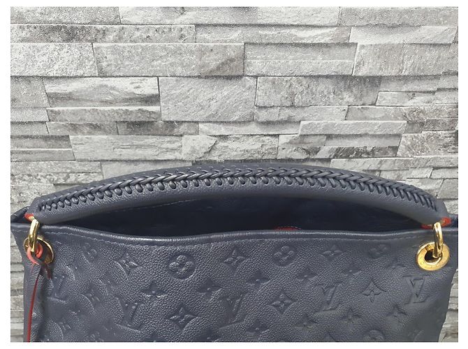 Louis Vuitton Artsy MM Empreinte Leder Marine Rouge FullSet Blau - Ansicht 7