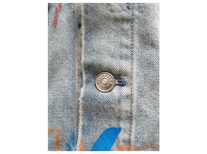 Balenciaga Denim Jacket with Graffiti Print - view 3