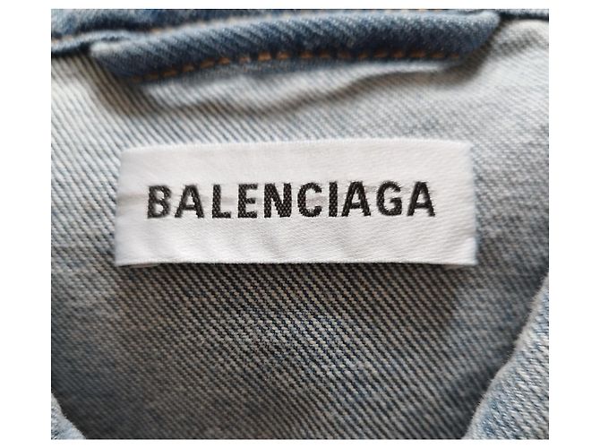 Balenciaga Denim Jacket with Graffiti Print - view 4
