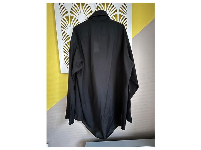 Camicia nera Yohji Yamamoto con stampa scheletro Nero - vista 4