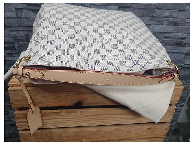Louis Vuitton Graceful MM Azur Rosa FullSet Aus weiß - Ansicht 6