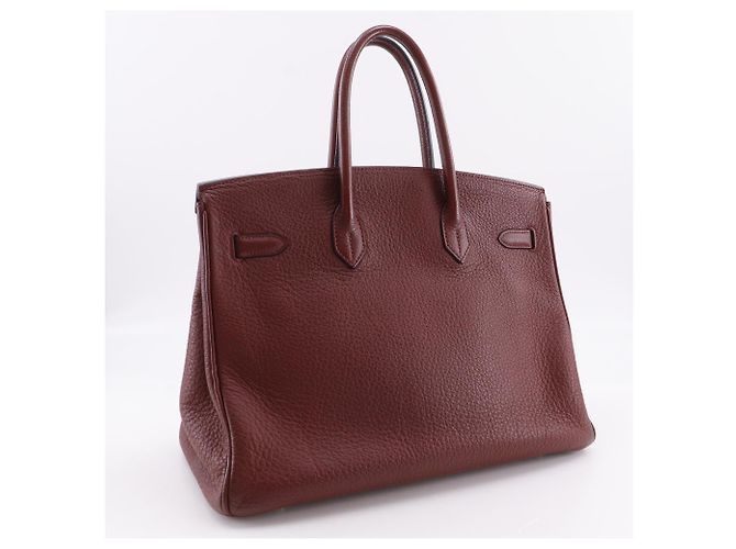 Hermès Hermes Birkin Rosso Clemence con Hardware in Palladio 35 - vista 3