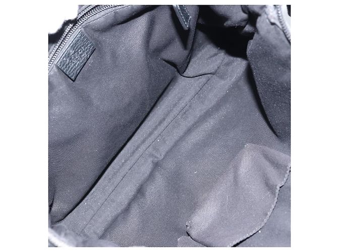 Borsa Messenger Gucci Zip GG Canvas con Pelle Perforata Medium Nero - vista 5