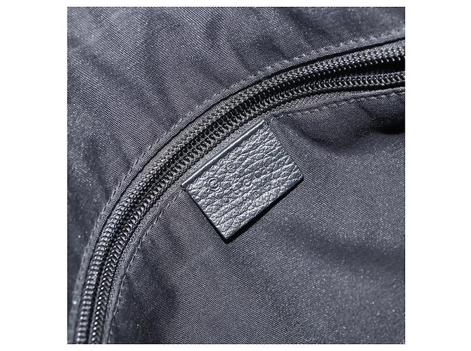 Borsa Messenger Gucci Zip GG Canvas con Pelle Perforata Medium Nero - vista 6