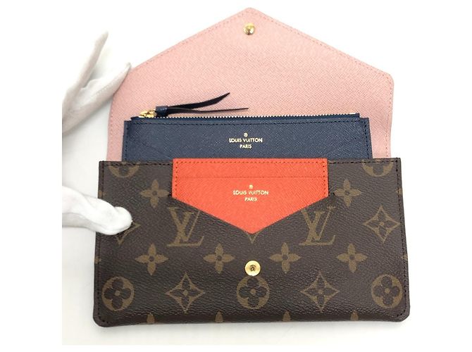 Louis Vuitton Monogramm Langgeldbörse Braun Pink - Ansicht 9