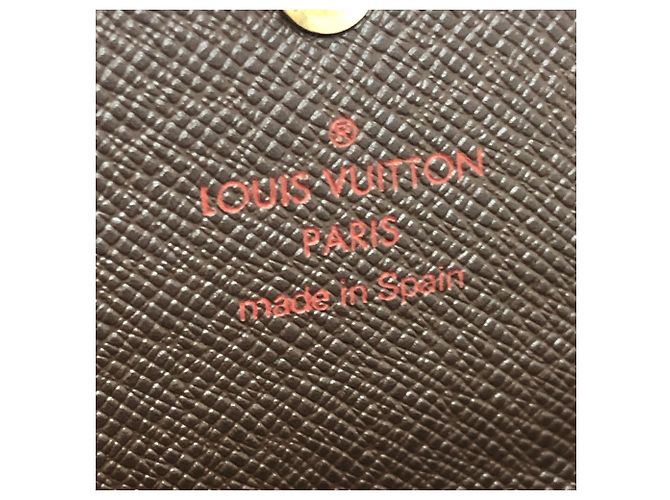 Sarah Louis Vuitton Damier Ebene Langbörse Braun - Ansicht 10