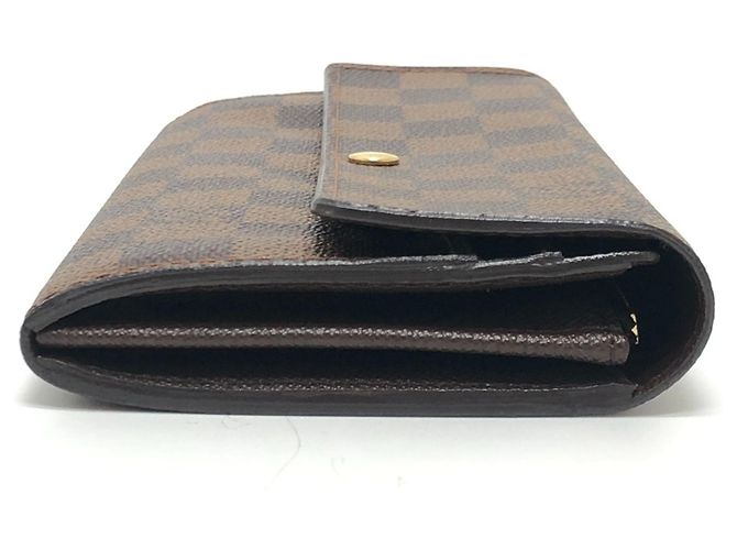 Sarah Louis Vuitton Damier Ebene Langbörse Braun - Ansicht 4