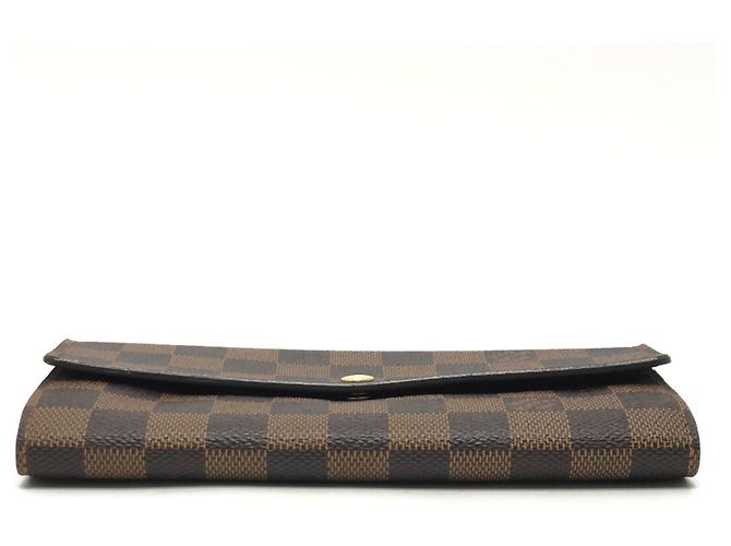 Sarah Louis Vuitton Damier Ebene Langbörse Braun - Ansicht 5
