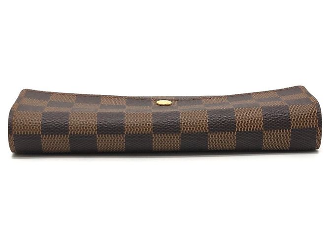 Sarah Louis Vuitton Damier Ebene Langbörse Braun - Ansicht 6
